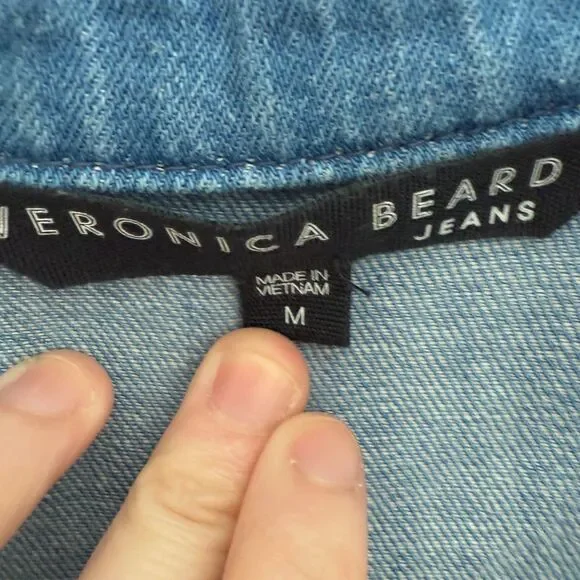 Women Veronica Beard Keenan Utility Chambray Romper in Denim Blue Size Medium - Picture 5 of 8